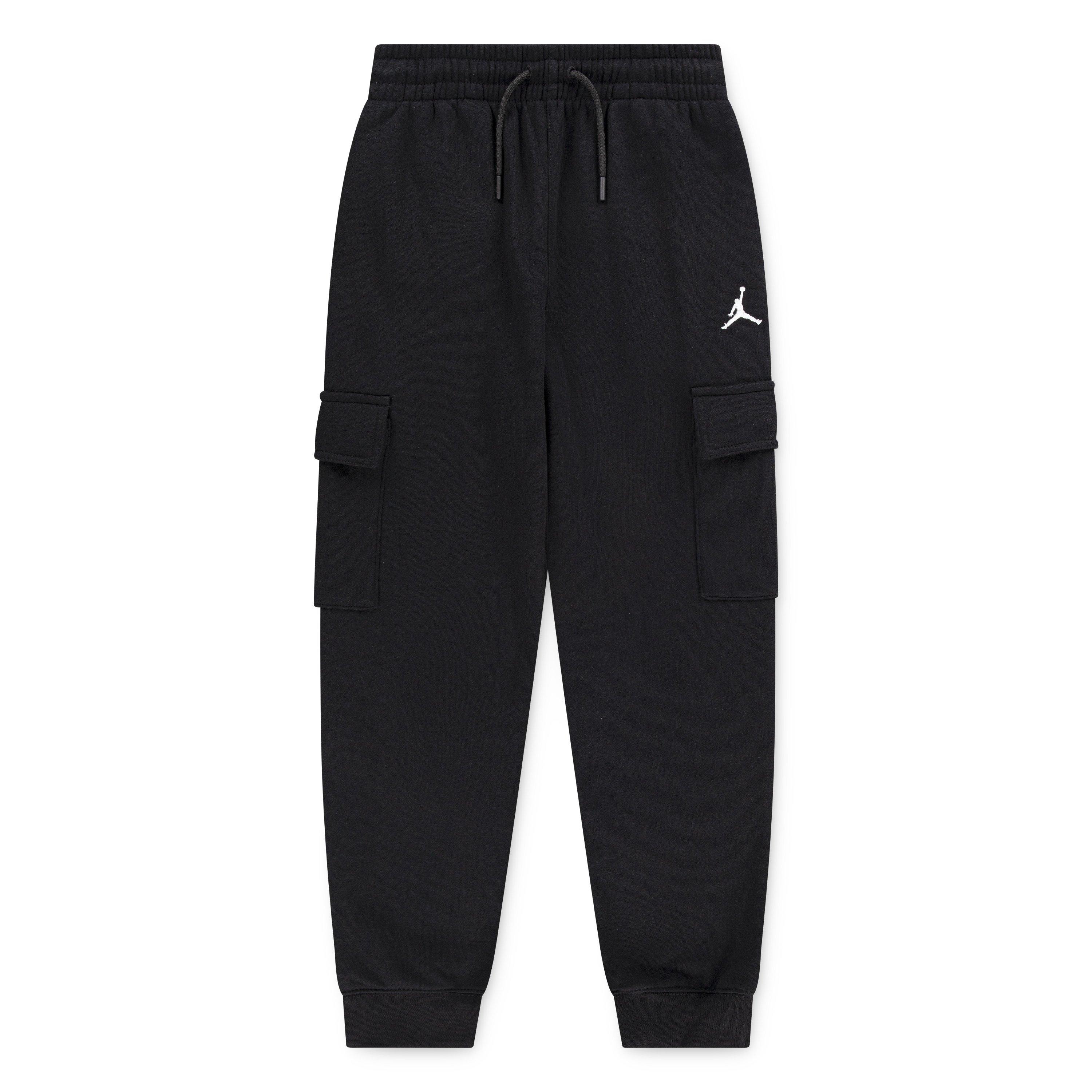 Jordan Big Boys' Fleece Cargo Pants - Black - BLACK